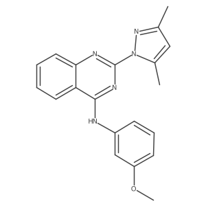 [2-(3,5-Dimethyl-pyrazol-1-yl)-quinazolin-4-yl]-(3-methoxy-phenyl)-amine Structure