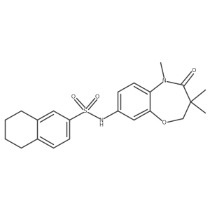N-(3,3,5-trimethyl-4-oxo-2,3,4,5-tetrahydrobenzo[b][1,4]oxazepin-8-yl)-5,6,7,8-tetrahydronaphthalene-2-sulfonamide Structure