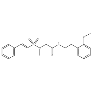 N-[2-(2-methoxyphenyl)ethyl]-2-(N-methyl-2-phenylethenesulfonamido)acetamide结构式