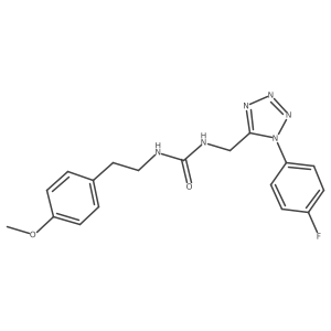 1-((1-(4-fluorophenyl)-1H-tetrazol-5-yl)methyl)-3-(4-methoxyphenethyl)urea结构式