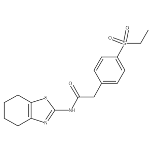 2-(4-(ethylsulfonyl)phenyl)-N-(4,5,6,7-tetrahydrobenzo[d]thiazol-2-yl)acetamide结构式