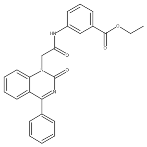 ethyl 3-[[2-(2-oxo-4-phenyl-quinazolin-1-yl)acetyl]amino]benzoate Structure
