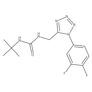 1-(tert-butyl)-3-((1-(3,4-difluorophenyl)-1H-tetrazol-5-yl)methyl)urea Structure