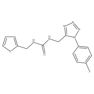 1-((1-(4-fluorophenyl)-1H-tetrazol-5-yl)methyl)-3-(thiophen-2-ylmethyl)urea Structure