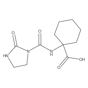 1-(2-Oxoimidazolidine-1-carboxamido)cyclohexane-1-carboxylic acid Structure