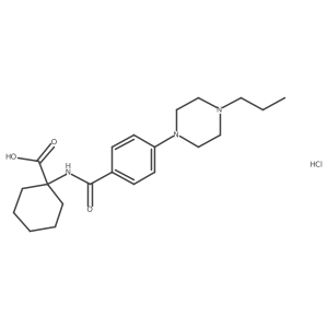 1-[[[4-(4-Propylpiperazin-1-yl)phenyl]carbonyl]amino]cyclohexanecarboxylic acid hydrochloride Structure