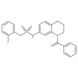 N-(1-benzoyl-1,2,3,4-tetrahydroquinolin-7-yl)-1-(2-fluorophenyl)methanesulfonamide Structure