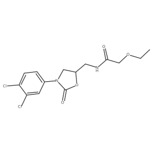 N-((3-(3,4-dichlorophenyl)-2-oxooxazolidin-5-yl)methyl)-2-ethoxyacetamide结构式