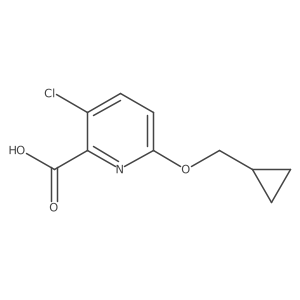 3-Chloro-6-(cyclopropylmethoxy)pyridine-2-carboxylic acid结构式