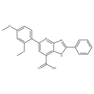 5-(2,4-dimethoxyphenyl)-2-phenyl-3H-imidazo[4,5-b]pyridine-7-carboxylic acid Structure
