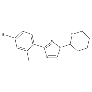 3-(4-Bromo-2-methylphenyl)-1-(tetrahydro-2h-pyran-2-yl)-1h-1,2,4-triazole Structure
