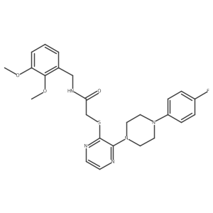 N-[(2,3-dimethoxyphenyl)methyl]-2-({3-[4-(4-fluorophenyl)piperazin-1-yl]pyrazin-2-yl}sulfanyl)acetamide Structure