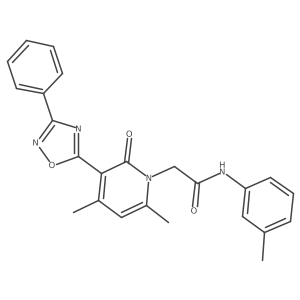 2-(4,6-dimethyl-2-oxo-3-(3-phenyl-1,2,4-oxadiazol-5-yl)pyridin-1(2H)-yl)-N-(m-tolyl)acetamide结构式