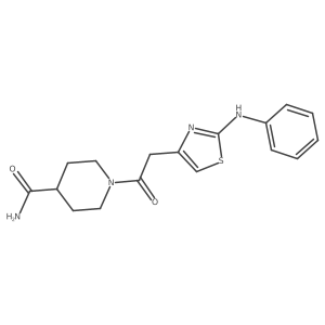 1-{2-[2-(Phenylamino)-1,3-thiazol-4-yl]acetyl}piperidine-4-carboxamide Structure