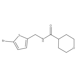 n-((5-Bromothiophen-2-yl)methyl)tetrahydro-2h-pyran-4-carboxamide Structure