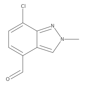 7-chloro-2-methyl-2H-indazole-4-carbaldehyde结构式