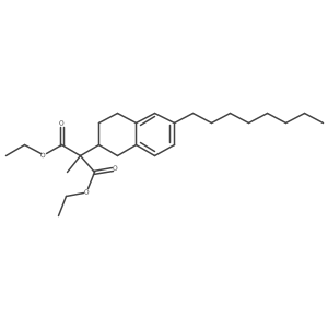 Diethyl 2-methyl-2-(6-octyl-1,2,3,4-tetrahydronaphthalen-2-yl)malonate Structure