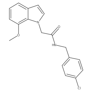 N-(4-chlorobenzyl)-2-(7-methoxy-1H-indol-1-yl)acetamide结构式