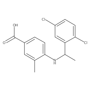 4-{[1-(2,5-Dichlorophenyl)ethyl]amino}-3-methylbenzoic acid结构式