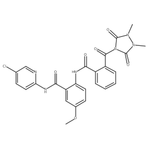 N-(5-Chloro-2-pyridinyl)-2-[[2-[(1,2-dimethyl-3,5-dioxo-1,2,4-triazolidin-4-yl)carbonyl]benzoyl]amino]-5-methoxybenzamide Structure