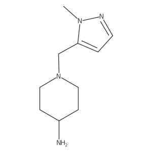 1-[(1-methyl-1H-pyrazol-5-yl)methyl]piperidin-4-amine结构式
