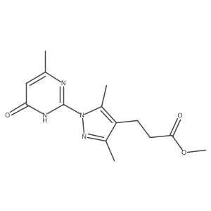 methyl 3-(3,5-dimethyl-1-(4-methyl-6-oxo-1,6-dihydropyrimidin-2-yl)-1H-pyrazol-4-yl)propanoate Structure