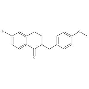 6-Bromo-2-(4-methoxy-benzyl)-3,4-dihydro-2H-isoquinolin-1-one结构式