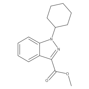 methyl 1-cyclohexyl-1H-indazole-3-carboxylate结构式