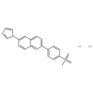 6-Imidazol-1-yl-2-(4-methylsulfonylphenyl)quinoline;dihydrochloride Structure