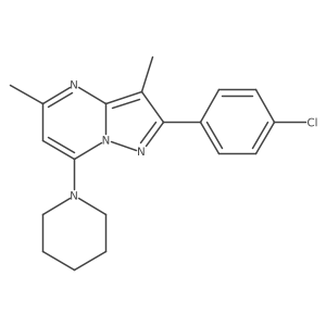 1-[2-(4-Chlorophenyl)-3,5-dimethylpyrazolo[1,5-a]pyrimidin-7-yl]piperidine Structure