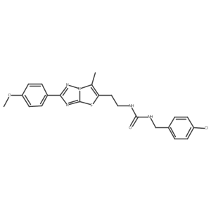 1-[(4-Chlorophenyl)methyl]-3-{2-[2-(4-methoxyphenyl)-6-methyl-[1,2,4]triazolo[3,2-b][1,3]thiazol-5-yl]ethyl}urea Structure