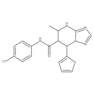 N-(4-chlorophenyl)-5-methyl-7-(thiophen-2-yl)-4,5,6,7-tetrahydro-[1,2,4]triazolo[1,5-a]pyrimidine-6-carboxamide Structure
