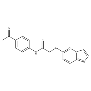 N-(4-acetylphenyl)-2-([1,2,4]triazolo[4,3-b]pyridazin-6-ylsulfanyl)acetamide结构式