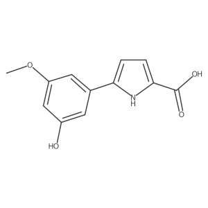 5-(3-Hydroxy-5-methoxyphenyl)-1H-pyrrole-2-carboxylic acid Structure