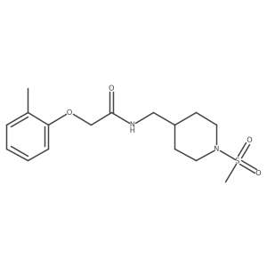 N-((1-(methylsulfonyl)piperidin-4-yl)methyl)-2-(o-tolyloxy)acetamide结构式