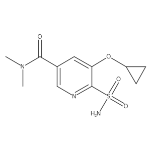 5-Cyclopropoxy-N,N-dimethyl-6-sulfamoylnicotinamide结构式