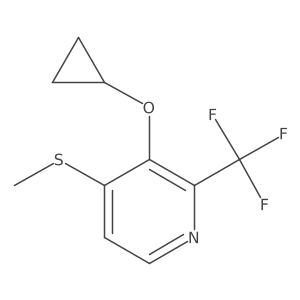 3-Cyclopropoxy-4-(methylthio)-2-(trifluoromethyl)pyridine结构式