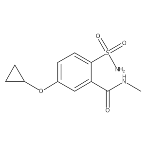 5-Cyclopropoxy-N-methyl-2-sulfamoylbenzamide结构式