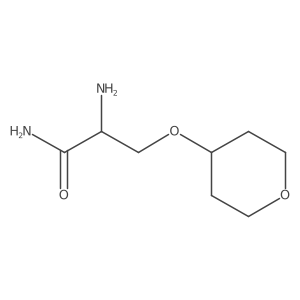 2-Amino-3-(oxan-4-yloxy)propanamide结构式