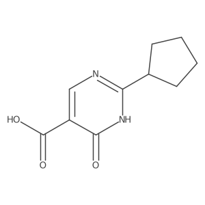 2-Cyclopentyl-6-oxo-1,6-dihydropyrimidine-5-carboxylic acid Structure