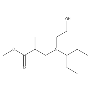 Methyl 3-[(1-ethylpropyl)(2-hydroxyethyl)amino]-2-methylpropanoate结构式