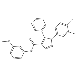 1-(4-fluoro-3-methylphenyl)-N-(3-methoxyphenyl)-5-(pyridin-3-yl)-1H-1,2,3-triazole-4-carboxamide结构式