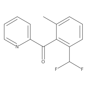 2-(2-(Difluoromethyl)-6-methylbenzoyl)pyridine Structure