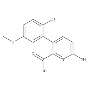 6-Amino-3-(2-chloro-5-methoxyphenyl)picolinic acid Structure