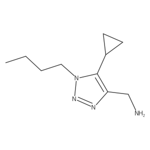 (1-butyl-5-cyclopropyl-1H-1,2,3-triazol-4-yl)methanamine结构式