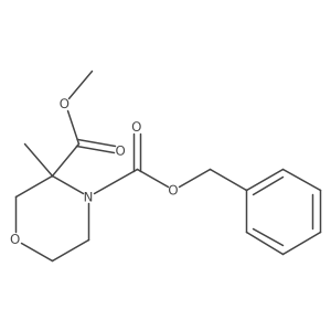4-Benzyl 3-methyl 3-methylmorpholine-3,4-dicarboxylate结构式