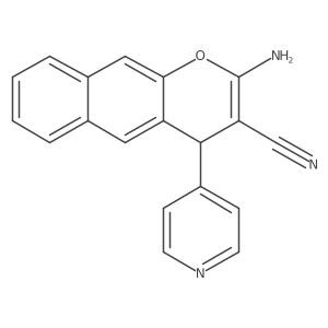 2-amino-4-(pyridin-4-yl)-4H-benzo[g]chromene-3-carbonitrile Structure