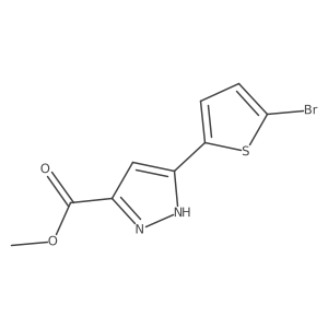 methyl 3-(5-bromo-2-thienyl)-1H-pyrazole-5-carboxylate Structure