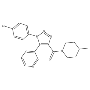 (1-(4-chlorophenyl)-5-(pyridin-3-yl)-1H-1,2,3-triazol-4-yl)(4-methylpiperidin-1-yl)methanone结构式