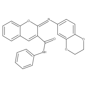 (2Z)-2-(2,3-dihydro-1,4-benzodioxin-6-ylimino)-N-phenyl-2H-chromene-3-carboxamide Structure